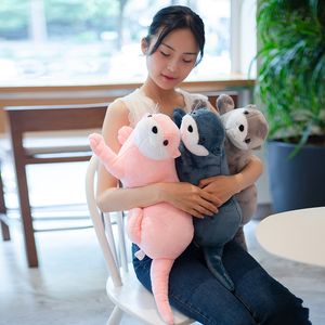 Plush Dolls 1pc 40/60/80CM Lovely Otter Toys Stuffed Realistic Wild Animal Soft Sloth Pillow Christmas Room Decor Gift for Kids 221203