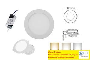 DHL Dimmable Round Square LED 패널 조명 NCH 오목한 LED 천장 조명