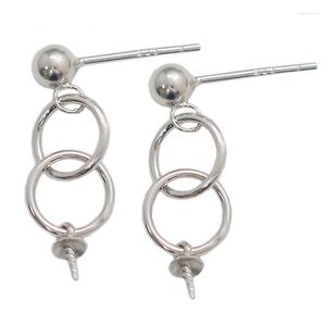 Orecchini a lobo Beadsnice Orecchini in argento sterling 925 all'ingrosso con piolo per perline e perle semiforate che trovano ID39521smt4