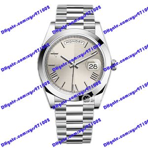 Relógio masculino de alta qualidade 2813 Automaton M228206 Assista 40mm Dial da xadrez prata Roma Mark 228235 Luxo Wristwatch Stoxless Sapphire Glass Watches