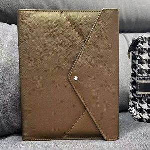 Notebook Handmade Leather Notepads Luxury Black Envelope Agenda Paper Products Personal Diary Stationery