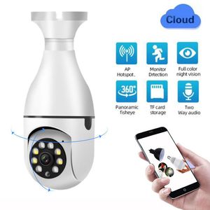 E27 Base Bulbos IP câmeras 1080p Sistema de segurança doméstica Smart Sistema remoto Visualização Mini Vigilância sem fio HD 360 Visualização de rede Wi -Fi Luzes de lâmpada Câmera