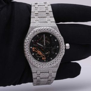 Наручные часы Iced Out Customize Мужские часы Производитель ювелирных украшений ручной работы VVS1 Diamond W