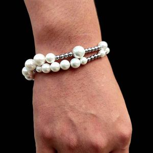 Mix Sizes Simulated Pearl Bracelet for Wedding Women's AAA Quality White Pearl Jewelry Wholesale Price on Sale