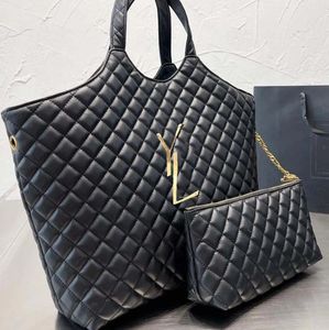 Luxo Mulheres Bolsa Bolsa Grande Bolsa de Designer Compras Genu￭nas de Couro Genado Tolas de Trelas de Tolinha de Tolinhos de Ladies Modetas Fashion City Bolsa de ombro de praia Bolsas pretas Bages