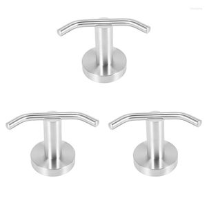 Hooks 3X Double Robe Hook 304 Stainless Steel Coat And Towel For Bathroom Wall Mounted Brushed Nickel