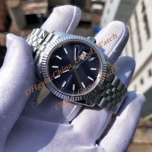 Titta p￥ m￤n Model Factory Sell Version BP Date 36mm Blue Dial Rostfritt st￥l Bezel Automatisk r￶relse BPF Super Luminous Diving Sapphire Glass Mens Watches