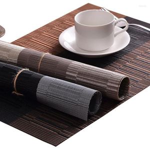 TABELA MATS PVC PLACEMAT NÃO REMPLOTEMENTE DE ÁGUAs MAT 30x45cm retângulo Oeste de isolamento de calor ocidental corredor de cozinha