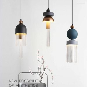 Pendant Lamps Nordic LED Glass Luster Lamp Lights Romantic Hanging Indoor Lighting Chandeliers Modern Restaurant Light Fixtures