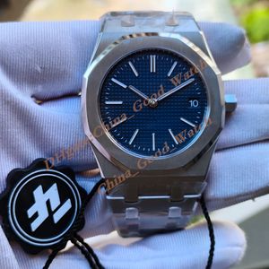 Хорошие заводские мужские часы 39 мм ZFF 15202 Mens Watch Cal.2121 Автоматический ультратонкий 8,6-мм синий циферблат.