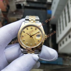 36mm Nötr Model Unisex Saatler Erkekler İzle Elmas Sarı Altın Bayanlar Jubilee Bilezik Kadın Otomatik BP Şampanya Dial V2 Çelik Kayışı BPF Sapphir Bilek Kafyaları