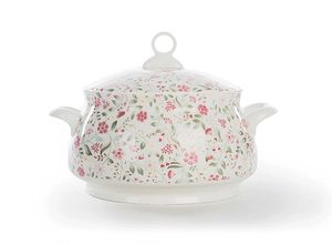 Soppa lagerkrukor 9 tum Bone China Tureen Ceramic Dinner Serving Bowl med lock buffébehållare förvaringsbehållare med lock Bento Box 221203