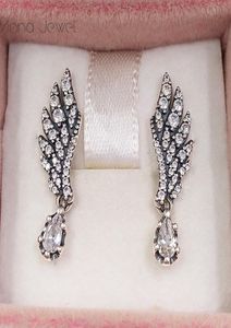 Auténtico 925 Sterling Silver Pandora Cangling Angel Wing Pendientes de lujo para mujeres Men Girl Valentine Día Regalo 29842060291