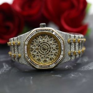 Andra klockor armbandsur isade ut anpassa diamant lyxiga män klock handgjorda fina smycken tillverkare naturlig diamantklocka