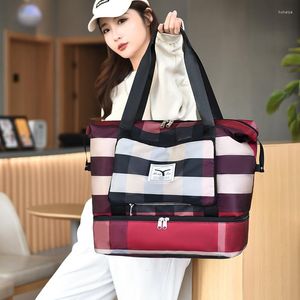 Duffel Bags Women Travel Bag Large Capacity Storage Folding Tote Carry On Luggage Handbag Fashion Multifunctional Weekend Shoulder