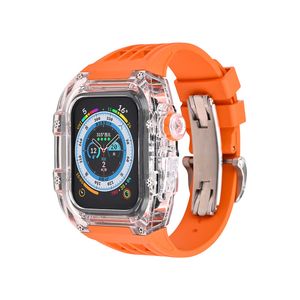 Per Apple Watch Series 8 7 6 5 4 SE Premium Policarbonato Sport AP MOD Kit Custodia protettiva Cinturino Cinturino Cover 44mm 45mm