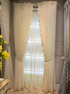 Curtain Bedroom French Luxury Living Room Girl Screen Window Princess Wind Lace Bay