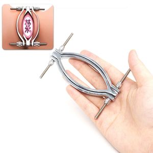 Bondage Labia Clip Clitoris morsetti per adulti stimolatori di clitoride in giro per massaggio a g-spot massaggio in acciaio inossidabile giocattoli per donne