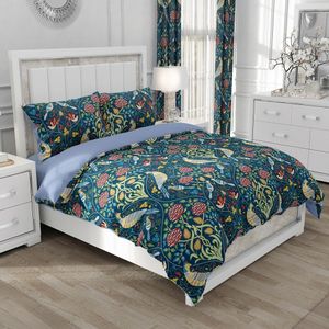 Bedding conjuntos de roupas de cama nórdica capa de edredão rei Euro 240x220 Cama de cama coberta Capas de colcha para casa Floral Colote Floral Bird 221206