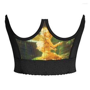 Bälten C-kurva midjeklipp för klänningar Oljemålning Bustier korsett Boned Push Up Shaper Shapewear