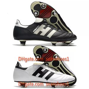 Borsa regalo Scarpe da calcio Coppa del mondo Copa Scarpe da calcio SG Uomo Nero Bianco Pelle morbida Scarpe da ginnastica comode Scarpe da calcio scarpe da calcio Taglia US 6.5-11