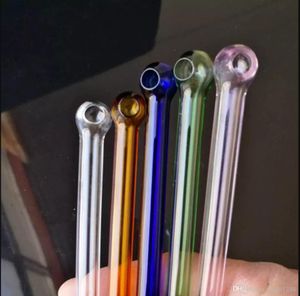 Round glass straw bongs accessories Unique Oil Burner Water Pipes Glass Rigs Smoking with Dropper