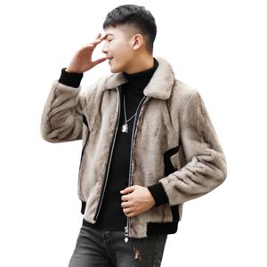 Giacca invernale da uomo Cappotto di pelliccia di visone Top caldi Giacche a vento Abiti da uomo Plus Size 5XL Capispalla manica lunga Soprabito