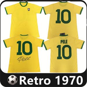 BRASIL 1970 jerseys bele 1998 retro Pelé 10 PELE CLASSIC Carlos Romário Soccer Jersey S XXL camisa de futeboll