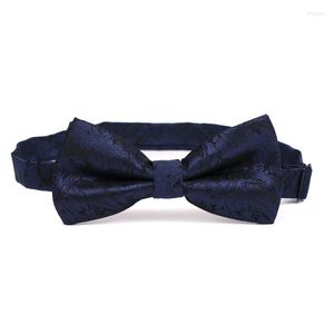 BOW Ties Brand 2022 галстук Blue Paisley Jacquard Weve Men's Bowtie Fashion for Men Коктейль -салон бабочка узел с подарочной коробкой