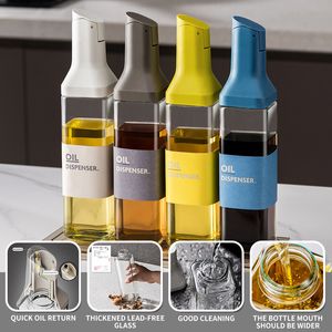 Herb Spice Tools Large Olive Oil Dispenser Bottle Auto Flip Condiment Container Automatic Cap Liquid Seasoning Big Capacity Bottle Kitchen 221203