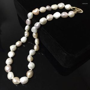 Halsband Natürliche Süßwasser Große Barocke Perle Halskette Einfachen Stil Multi Farbe Chocker Für Frauen Mode Schmuck