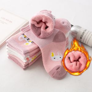 Kids Socks 5 Pairs Lot Winter Baby Girls Boys Cute Thicken Warm Sock Cartoon Toddler Christmas Anime For 1 12Yrs Children 221203