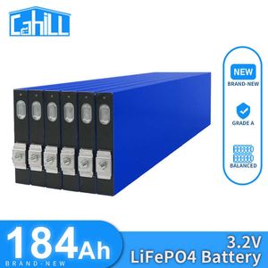 200AH 3.2V LIFEPO4 Bateria recarregável 184AH Células de fosfato de ferro de lítio para sistemas de armazenamento de energia solar de 12V aparelhos domésticos