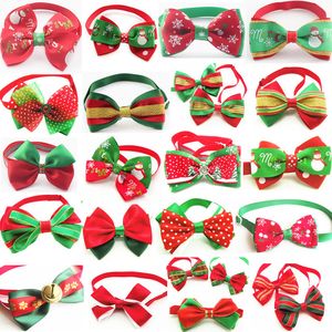 100st/Lot Dog Apparel Christmas Holiday Pet Puppy Dog Cat Bow Ties S￶ta slipsar Tillbeh￶r Grooming Supplies Blandad f￤rg eller v￤lj P88