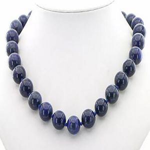 Ny vacker naturlig 10mm egyptisk lapis lazuli sten klavikel kedja halsband kvinna flicka julbröllop aaa