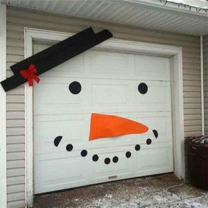 Juldekorationer 16 st/set DIY Snowman Decoration Outdoor Garage Door for Home Holiday Decor Drop