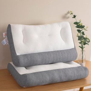 Pillow 2022 Knitted Cotton Pillowcase High And Low Side Partitions Protect Neck Sleeping For Bed Sofa At Home