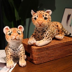 25/30 CENTIMETRI Realistico Foresta Leopardo Peluche Farcito Giocattoli Animali Simulati Ghepardo Bambole Per I Bambini Di Compleanno Regali di Natale Bambola Creativa