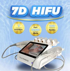 7d Hifu Body Slimming 7カートリッジ210000ショットスキン締め付け超音波療法締め二重あごの明らかな顎線顔リフティングアンチウィンクルビューティーマシン