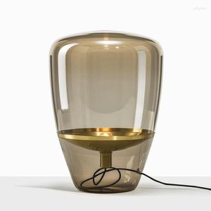 Table Lamps Post Modern Simple Creative Dining Glass Desk Lamp Nordic Retro Designer Living Room Study