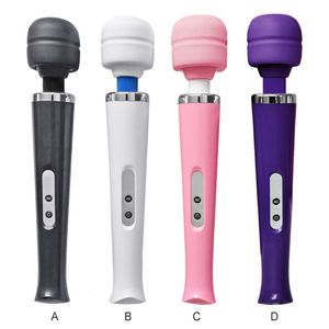 Portable Slim Equipment Electric Massager 10 Different Vibration Massage Stick Foot Head Full Body Massaging Wand for Body Relief EUUSUKAU Plug 221203