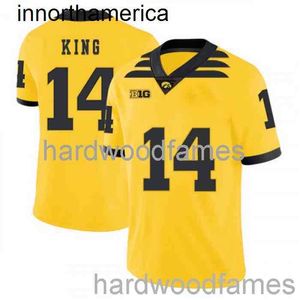 Stitched Mens Women Youth Iowa Hawkeyes NCAA 2019 Desmond King 14 Jersey Yellow XS-5XL 6XL