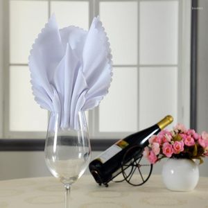 Table Napkin YRYIE Polyester Fabric Cloth White Dinner Napkins For Wedding Parties Restaurant Kitchen 10PCS/Lot 48cm Square