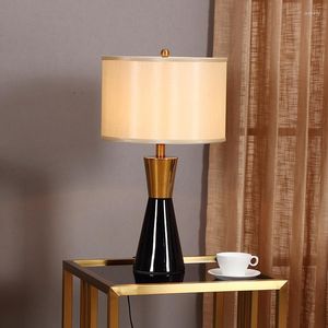 Tischlampen Licht Luxus Postmoderne Schreibtischlampe Amerikanisches Wohnzimmer Schlafzimmer Nachttisch Chinesische Keramik Einfache Studie