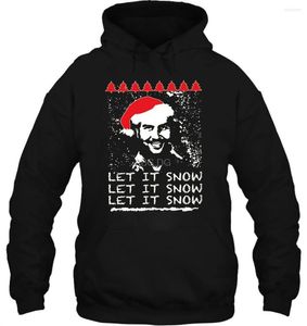 Herrtröjor män hoodie kvinnor tröja vintage pablo escobar snö ful xmas låt det toppa