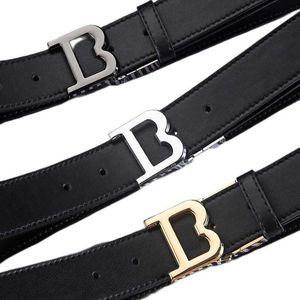 2023 Cintura di marca famosa Mens Leather Fashion Youth Versatile Lettera B Smooth Buckle Cinture Uomo Donna Casual Guy Classic Luxury Designer Cintura