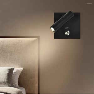 Lampa ścienna Outdoor LED LED Optora do odczytu salonu do sypialni Nordic Decor Decor Decor Applique Murale Metal