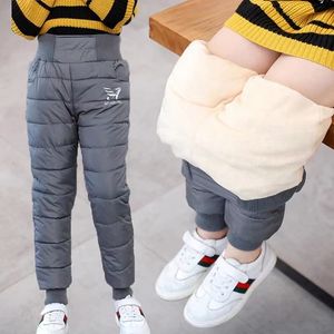 Hosen Warm Verdicken Jungen Mädchen Unten Hosen Winter Kinder Hohe Qualität Teenager Junge Mädchen Kinder Ski Gepolsterte 221203