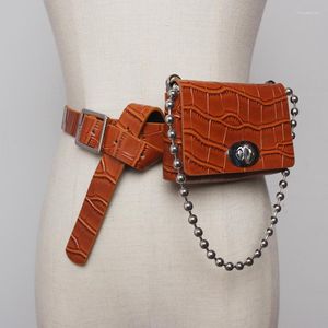 Belts Crocodile Pattern Small Bag Women's Fashion Slanting Cross Hand Multi-purpose Belt Versatile Concave Shape Women