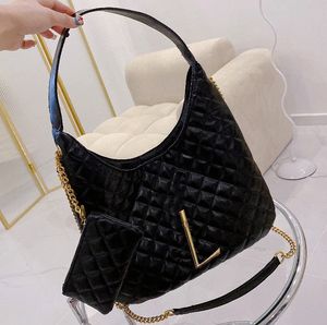 Shopping bags Totes icare maxi in quilted lambskin real leather large capacity shoulder tote bag diamond with chain coin wallet summer saints